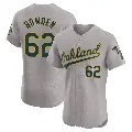 Men's No.62 Ben Bowden Oakland Athletics Gray Elite Road Jersey