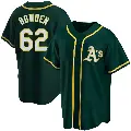 Men's No.62 Ben Bowden Oakland Athletics Green Replica Alternate Jersey