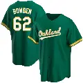Men's No.62 Ben Bowden Oakland Athletics Green Replica Kelly Alternate Jersey