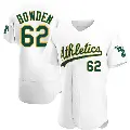 Men's No.62 Ben Bowden Oakland Athletics White Authentic Home Jersey