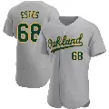 Men's No.68 Joey Estes Oakland Athletics Gray Authentic Road Jersey