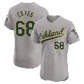 Men's No.68 Joey Estes Oakland Athletics Gray Elite Road Jersey