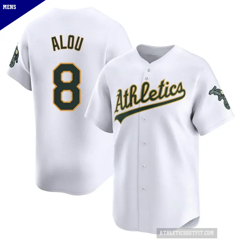 Men's No.8 Felipe Alou Oakland Athletics White Limited Home Jersey