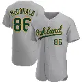 Men's No.86 Mickey McDonald Oakland Athletics Gray Authentic Road Jersey