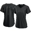 Women's No.1 Dick Green Oakland Athletics Black Authentic Pitch Fashion Jersey