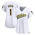 Women's No.1 Dick Green Oakland Athletics White Limited Home Jersey