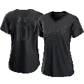 Women's No.10 Max Muncy Oakland Athletics Black Authentic Pitch Fashion Jersey