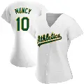 Women's No.10 Max Muncy Oakland Athletics White Authentic Home Jersey