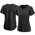 Women's No.11 Skye Bolt Oakland Athletics Black Replica Pitch Fashion Jersey