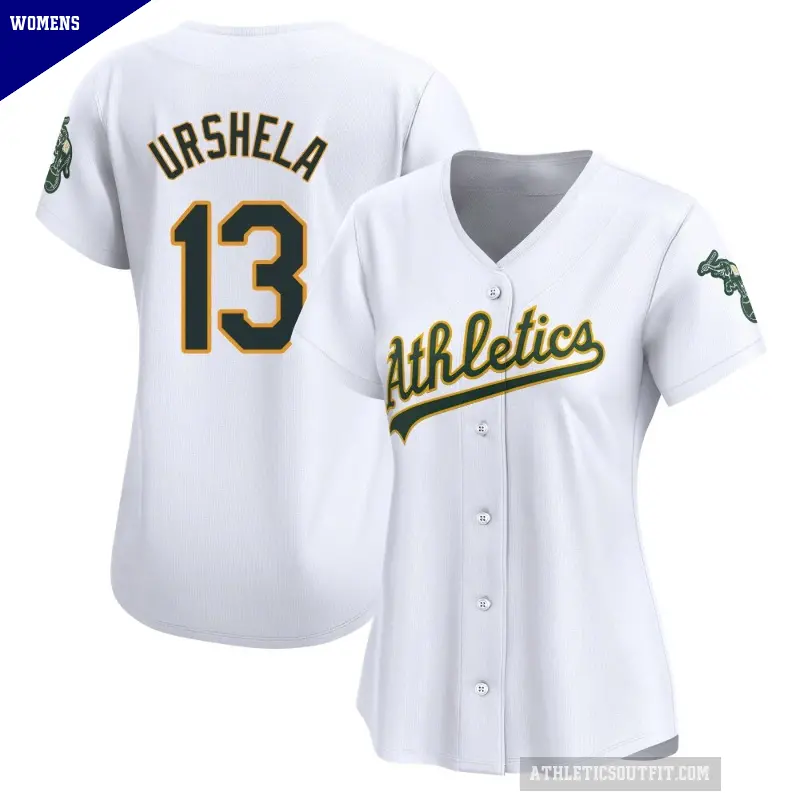 Women's No.13 Gio Urshela Oakland Athletics White Limited Home Jersey