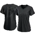 Women's No.17 Mike Andrews Oakland Athletics Black Replica Pitch Fashion Jersey