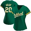 Women's No.20 Zack Gelof Oakland Athletics Green Authentic Kelly Alternate Jersey