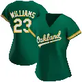 Women's No.23 Dick Williams Oakland Athletics Green Replica Kelly Alternate Jersey