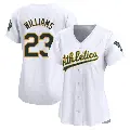 Women's No.23 Dick Williams Oakland Athletics White Limited Home Jersey