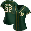 Women's No.32 Colby Thomas Oakland Athletics Green Replica Alternate Jersey