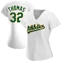 Women's No.32 Colby Thomas Oakland Athletics White Replica Home Jersey