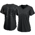 Women's No.34 Rollie Fingers Oakland Athletics Black Authentic Pitch Fashion Jersey