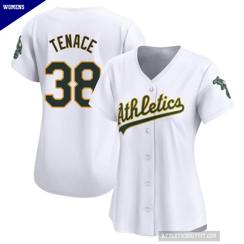Women's No.38 Gene Tenace Oakland Athletics White Limited Home Jersey