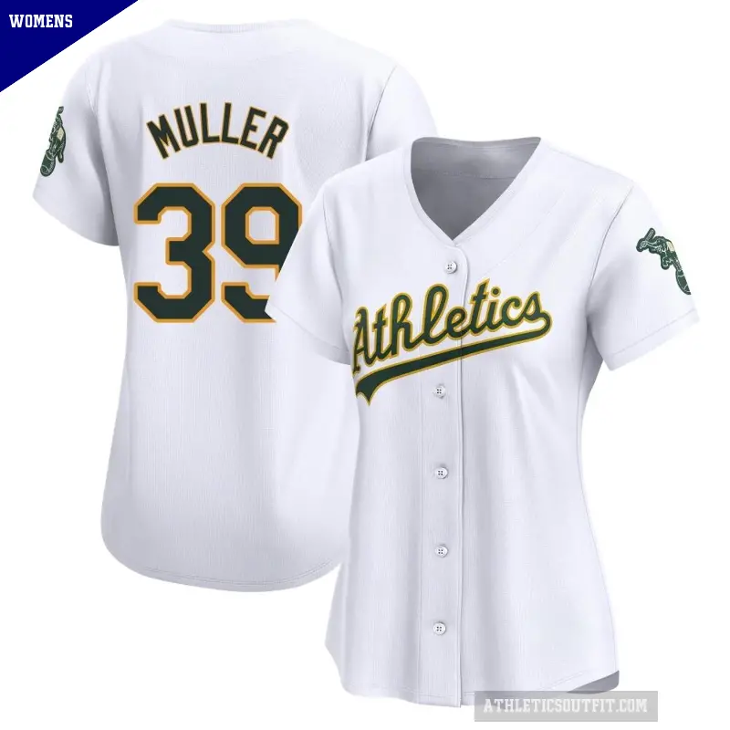 Women's No.39 Kyle Muller Oakland Athletics White Limited Home Jersey
