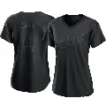 Women's No.4 Billy North Oakland Athletics Black Replica Pitch Fashion Jersey
