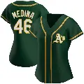 Women's No.46 Luis Medina Oakland Athletics Green Authentic Alternate Jersey