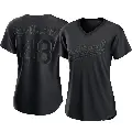 Women's No.48 T.J. McFarland Oakland Athletics Black Authentic Pitch Fashion Jersey