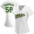 Women's No.58 Noah Murdock Oakland Athletics White Replica Home Jersey