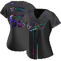 Women's No.62 Ben Bowden Oakland Athletics Black Replica Holographic Alternate Jersey