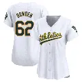 Women's No.62 Ben Bowden Oakland Athletics White Limited Home Jersey