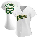 Women's No.62 Ben Bowden Oakland Athletics White Replica Home Jersey