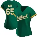 Women's No.65 Trevor May Oakland Athletics Green Replica Kelly Alternate Jersey
