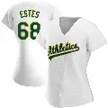 Women's No.68 Joey Estes Oakland Athletics White Replica Home Jersey