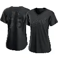 Women's No.75 Barry Zito Oakland Athletics Black Authentic Pitch Fashion Jersey