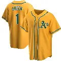 Youth No.1 Dick Green Oakland Athletics Gold Replica Alternate Jersey