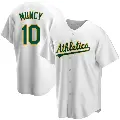 Youth No.10 Max Muncy Oakland Athletics White Replica Home Jersey