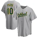 Youth No.10 Ray Fosse Oakland Athletics Gray Replica Road Jersey
