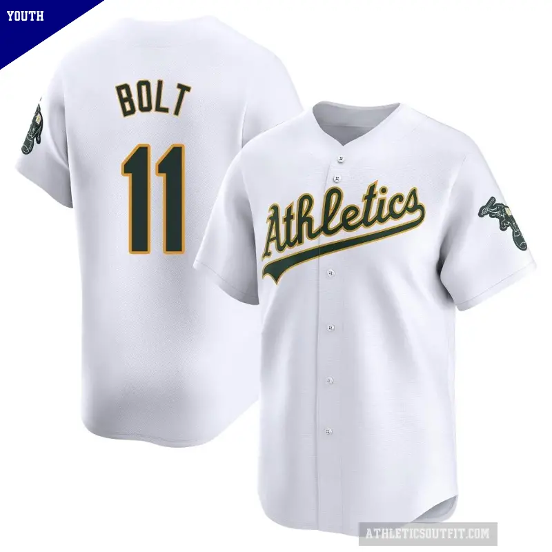 Youth No.11 Skye Bolt Oakland Athletics White Limited Home Jersey