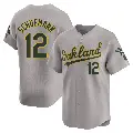 Youth No.12 Max Schuemann Oakland Athletics Gray Limited Away Jersey