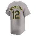 Youth No.12 Max Schuemann Oakland Athletics Gray Limited Away Jersey