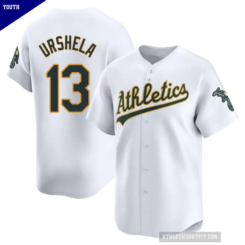 Youth No.13 Gio Urshela Oakland Athletics White Limited Home Jersey