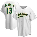 Youth No.13 Joey Meneses Oakland Athletics White Replica Home Jersey