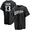 Youth No.13 John Odom Oakland Athletics Black/White Replica Jersey