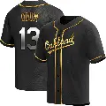 Youth No.13 John Odom Oakland Athletics Gold Replica Black en Alternate Jersey