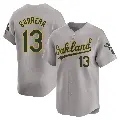 Youth No.13 Luis Barrera Oakland Athletics Gray Limited Away Jersey