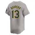 Youth No.13 Luis Barrera Oakland Athletics Gray Limited Away Jersey