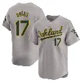 Youth No.17 Luis Urias Oakland Athletics Gray Limited Away Jersey
