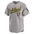Youth No.17 Luis Urias Oakland Athletics Gray Limited Away Jersey