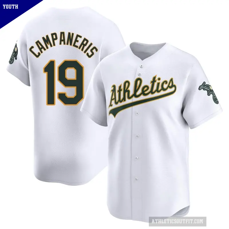 Youth No.19 Bert Campaneris Oakland Athletics White Limited Home Jersey