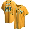 Youth No.20 Zack Gelof Oakland Athletics Gold Replica Alternate Jersey