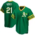 Youth No.21 Stephen Vogt Oakland Athletics Green Replica R Kelly Road Cooperstown Collection Jersey